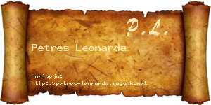 Petres Leonarda névjegykártya